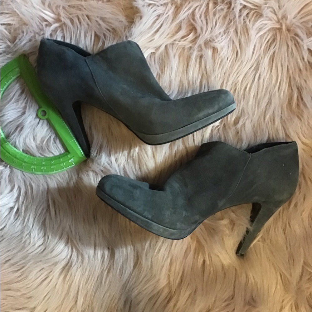 Grey Suede Booties